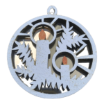 Gold Mirror Backing Candle Christmas Decoration