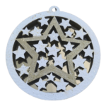 Gold Mirror Backing Stars Christmas Decoration