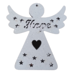 White Mirror Backing Angel Hope Decoration