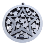 Silver Mirror Backing Stars Christmas Decoration