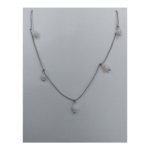 7 Faceted Crystal Beads On Silk Thread Necklace