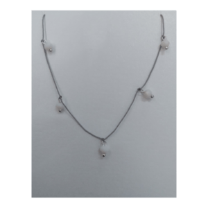 7 Faceted Crystal Beads On Silk Thread Necklace