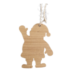 Brown Santa Christmas Ornament 7cm