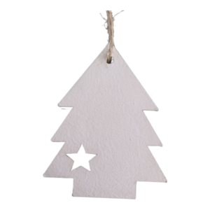 White Christmas Tree Christmas Ornament 7cm