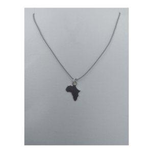 Silver Africa On Silver Silk Cord Necklace