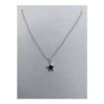 Silver Star On Silk Cord Necklace
