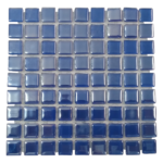 Royal Blue Mini Pearl Glass Mosaic Tile (Sheet Size: 15x15cm)