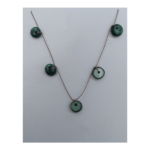 Green Mother of Pearl Silk Cord Necklace