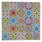 Delft Mix Crystal Glass Mosaic Tiles (Sheet Size: 15cm x 15cm)