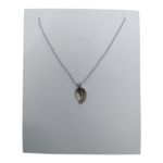 Silver Leaf On Silk Cord Necklace