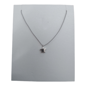 Silver Star On Silk Cord Necklace
