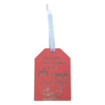 Jolly & Jingle Red Christmas Gift Tag (5cm x 7cm)