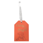 Merry & Bright Red Christmas Tag (5cm x 7cm)