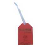 No Peeking Red Christmas Tag
