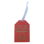 Tis The Season Red Christmas Tag (5cm x 7cm)