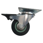 Swivel Plate Castor Rubber Wheel 75mm