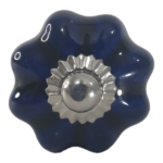 Blue Black Pumpkin Knob 3cm x 6cm