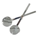 Round Silver Salad Servers 2pc 27.5x6x2.5cm