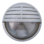 BH023 White PVC Bulkhead With Clear Glass Cover