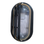 BH026 Black PVC Bulkhead With Clear Glass Cover