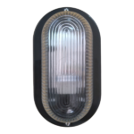 Black PVC Bulkhead With Clear Glass Cover