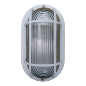 BH028 White PVC Bulkhead With Clear Glass Cover