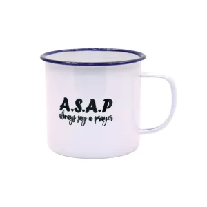 Engraved Enamel ASAP Mug