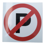 No Parking Safety Sign 19x19cm