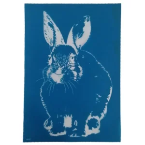 Silkscreen Stencil Bunny Front Facing 26.5 x 19cm_A137_1