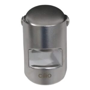 Cilio Champagne Stopper with Clip Seal - Satin