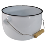 Large White Enamel Pot