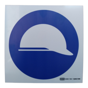 Head Protection Safety Sign 19x19cm