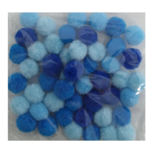 Medium Blue Pom-Poms 14mm