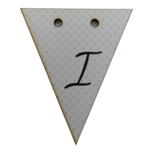 Letter I Bunting Tag