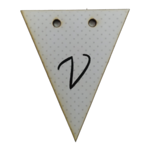 Letter V Bunting Tag