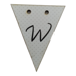 Letter W Bunting Tag