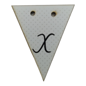 Letter X Bunting Tag