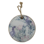 Blue Crane & Protea Gift Tag (10cm)
