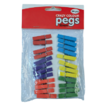 Crazy Colour Pegs 3.5cm 24pc