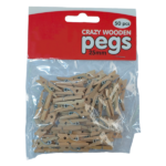 Crazy Wooden Pegs 2.5cm 50pc