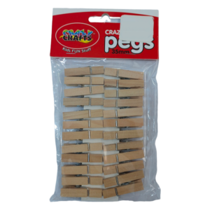 Crazy Wooden Pegs 3.5cm 24pc