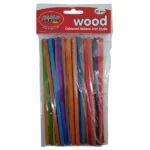 Crazy Crafts Wooden Coloured Flat Sticks 180 x 5mm 80pc_CFS_2