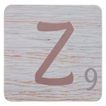 White Scrabble Block Letter Z
