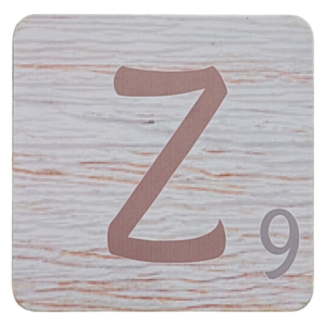 White Scrabble Block Letter Z