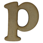 Laser Cut Wooden Letter "p" 5cm