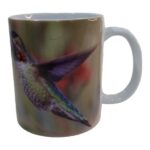 White Ceramic Hummingbird Mug
