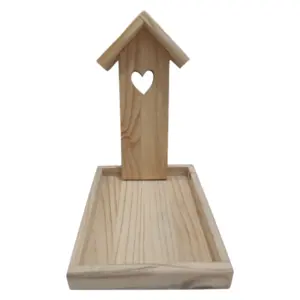 Wooden Bird Feeder 19.5 x 25 x 30.5cm _ Heart Cut-Out_G03W004_2