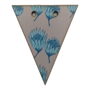 Grey Protea Bunting Tag 5x6cm