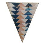 Geometric Triangle Pattern Bunting Tag 5x6cm