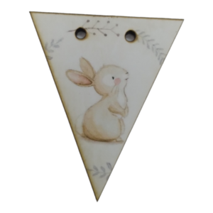 Rabbit Bunting Tag 5x6cm
